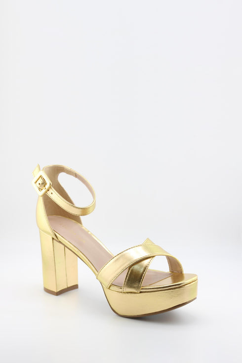 Luz da lua Platform Block Heel Ankle Strap Sandals